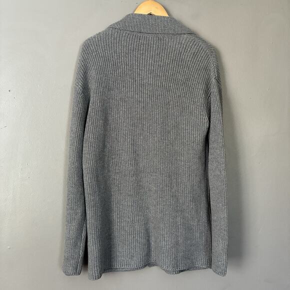 MONROW Sweater Double Breasted Knit Cardigan Size M Blazer Wool Cotton $285 - Picture 10 of 14